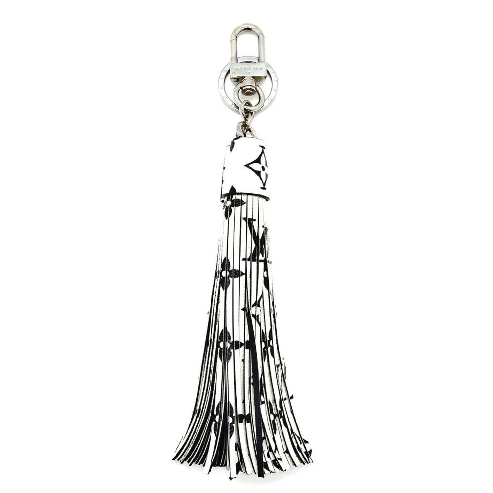 Louis Vuitton Black and White Tassel Keychain - Picture 2 of 9